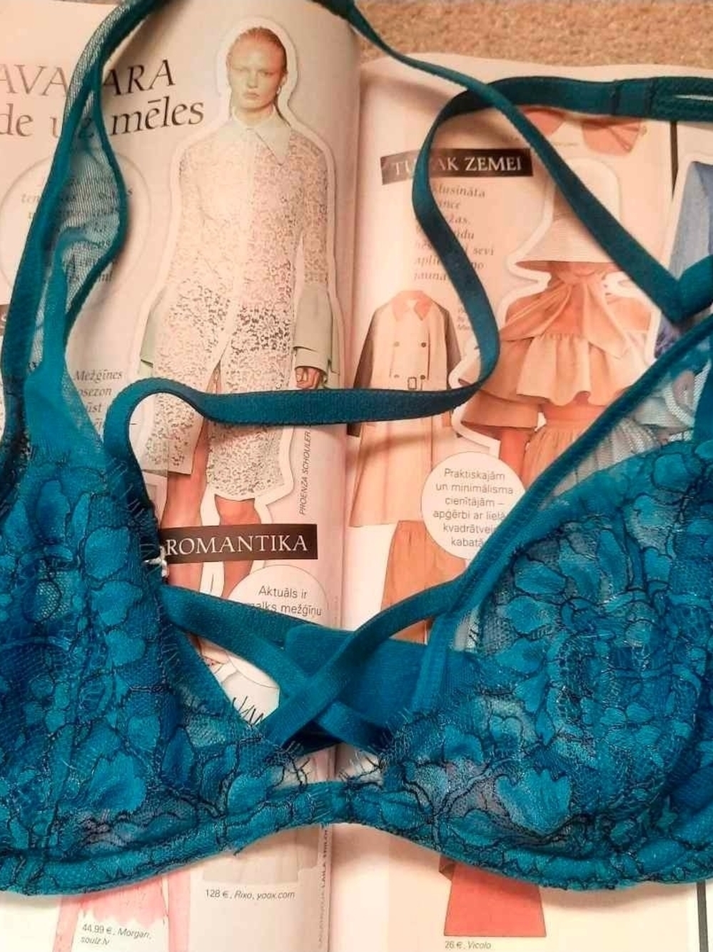Unlined VS Teal Lace Plunge - Women Intimates